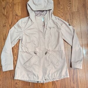 Women's Light Pink Fall Hooded Jacket